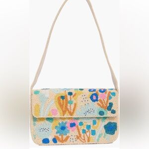 Embroidered Floral Beaded Bag